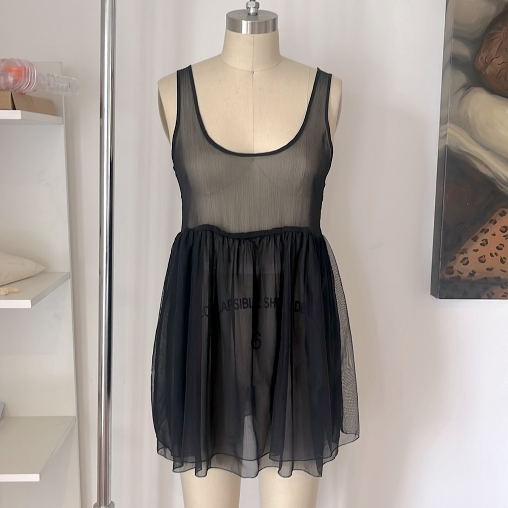 Intimately by Free People Sheer Black Tank